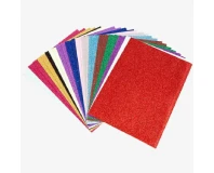 Glitter Paper A4 Size Pack of 10 pcs with Glue