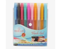 Radius Flash Gel Ultimate Glitter Pen Pack of 10pc