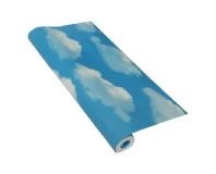 Blue Cloud Printed PVC Wallpaper 10m