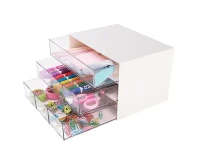 Comix Rectangle Desk Organizer with 6 Drawers