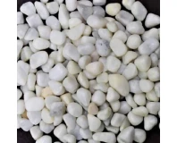 Natural White Polished Stone Pebbles -500g