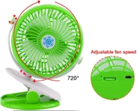 Alpha Home Portable Mini Rechargeable Clip Fan
