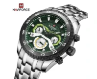 Navi Force NF9222 Green Silver Genuine Watch