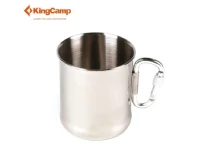 Stainless Steel Mug with Carabiner Handle 260 ml