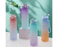 Water Bottle with Motivational Time Marker 900ml