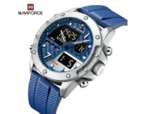 Navi Force NF9221 Silver Blue Genuine Watch