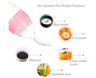 Soft Silicone Baby Food Feeder Squeeze Bottle