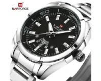 Navi Force NF9038 Black Silver Genuine Watch