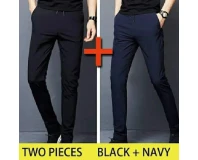 Summer Stretchable Trouser Pants Set of 2
