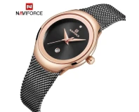 Navi Force NF5004 Rose Gold Black Genuine Watch