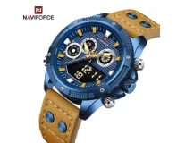 Navi Force NF9224 Blue Brown Genuine Watch