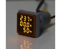 Digital 3 in1 AC Ammeter Voltmeter LED Indicator