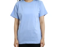 Plain Light Blue T-Shirt For Women