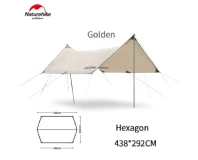 Naturehike Girder Hexagon Shelter Tarp with 2 Pole