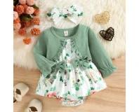 Baby Girl Dress Set - Green
