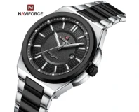 Navi Force NF9212 Black Silver Genuine Watch