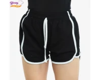 Black Casual Summer Shorts For Women