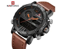 Navi Force NF9134 Orange Brown Genuine Watch