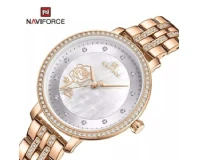 Navi Force NF5017 Rose Gold Women Genuine Watch