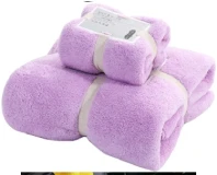 Coral Fleece Microfiber Super Soft Towel Set of 2