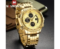 Navi Force NF9197 Golden Genuine Watch