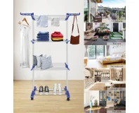 3-Tier Collapsible Rolling Adjustable Drying Rack