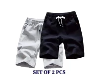 Summer Fine Cotton Casual Shorts Set of 2