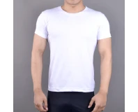 White Plain Cotton T-Shirts For Men