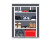 Storage Organizer 4 Layer Shoe Rack with Cover