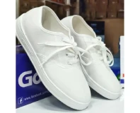 Goldstar White Formal School Shoes