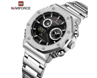 Navi Force NF9216 Black Silver Genuine Watch