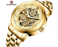 Navi Force NFS1002 Automatic Golden Genuine Watch