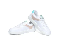 Korean White Sneaker Golden Sea Green for Women
