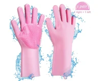 Magic Silicone Dishwashing Cleaning Gloves 1 Pair