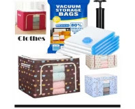 2 in 1 Combo 5 Vacuum Bags with Pump Storage Bag