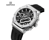 Navi Force NF8035 Black Silver Genuine Watch