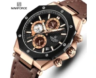 Navi Force NF8028 Brown Genuine Watch