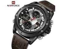 Navi Force NF9225 White Brown Genuine Watch