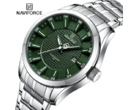 Navi Force NF8032 Green Silver Genuine Watch