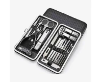 Portable Manicure Pedicure Set with Case 19 Tools