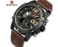 Navi Force NF9095 Black Brown Genuine Watch