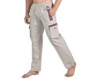 Cotton Off-White Color Trouser Pants For Men